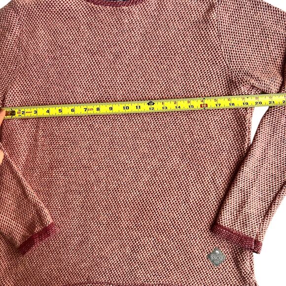 Southern Shirt Co SSCO Textured Knit Crewneck Pullover Sweater Berry Pink Med - Picture 7 of 10